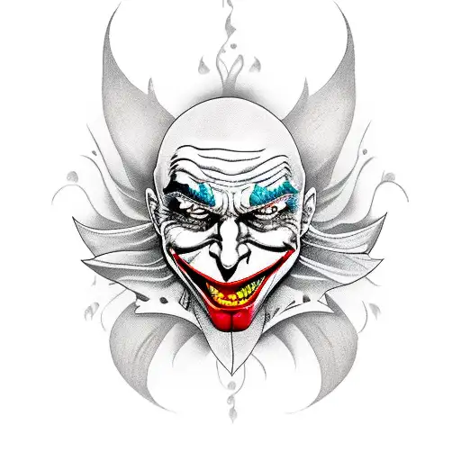 Joker Card With Flower