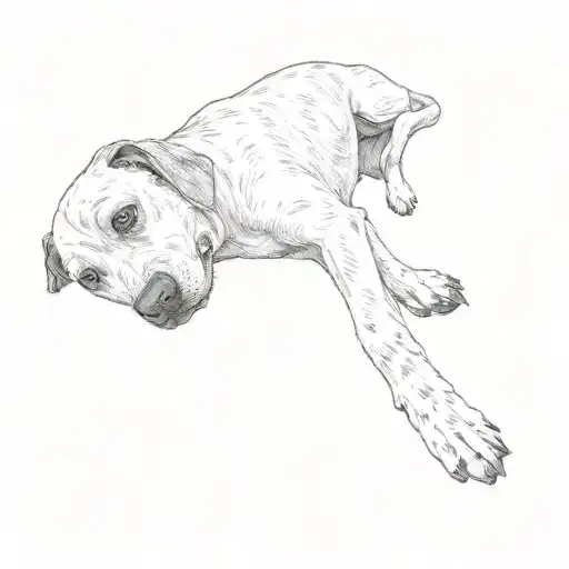 A Dog Laying On A Dog Bed