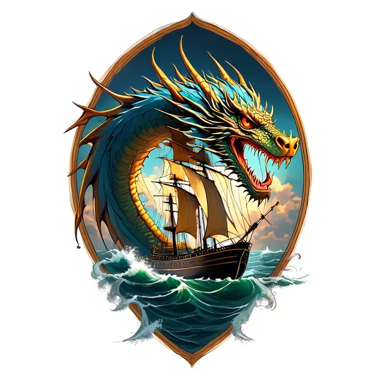 Dragon And Sailboat