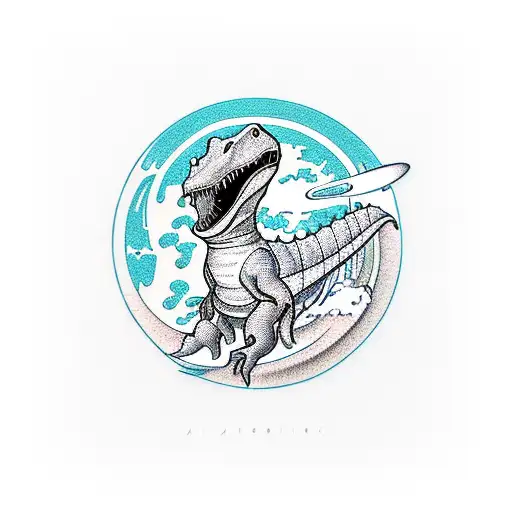 Astronaut A Riding Dinosaur