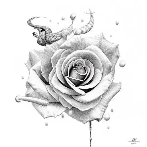 Hummbird And Rose Flower Forearm