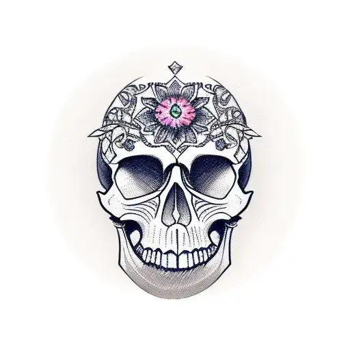 Skull Virgo Woman Gypsy