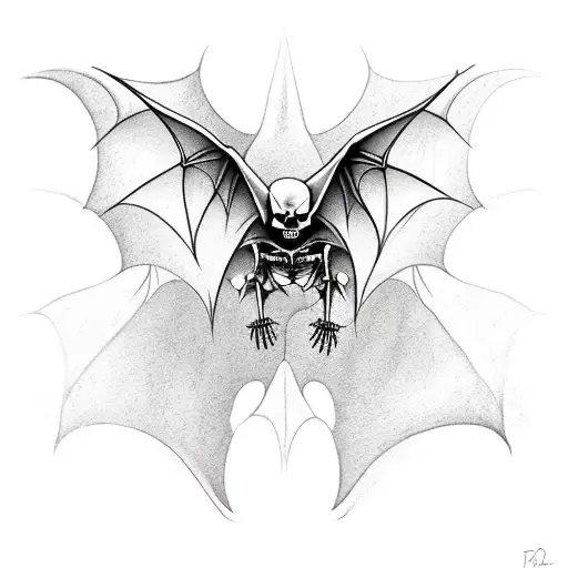 Bat Skeleton Crawling