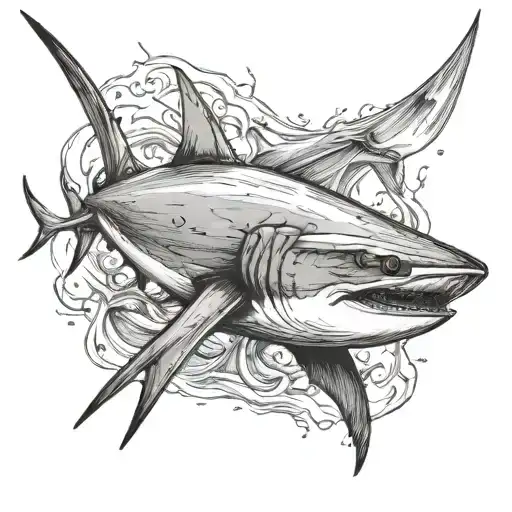 Thresher Shark Swimming