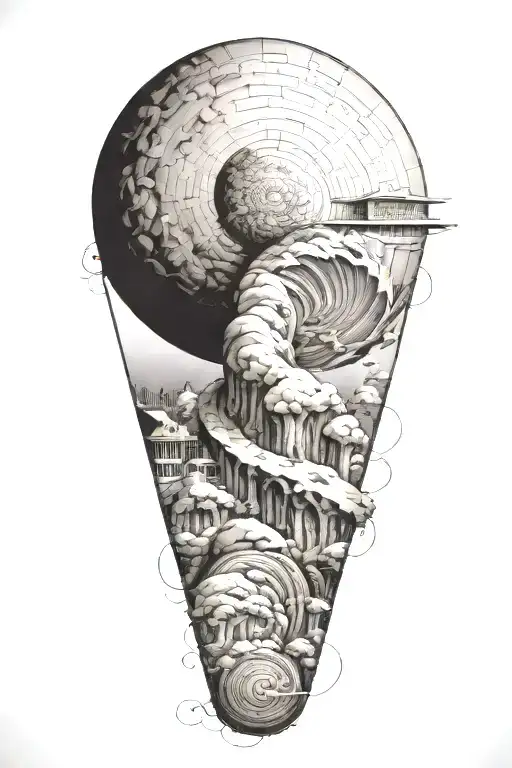 Fibonacci Graph Merging With Myth Of Sisyphus
