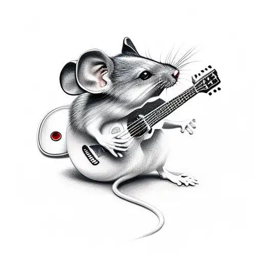 Mouse Playing Guitar