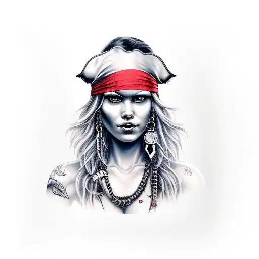 Pirate Girl Red Bandana