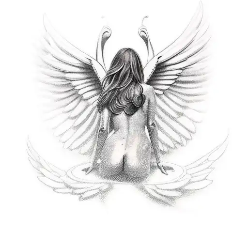 Halfnude Female Angel