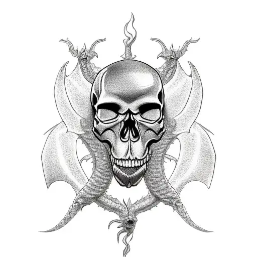 Skull And Dragon