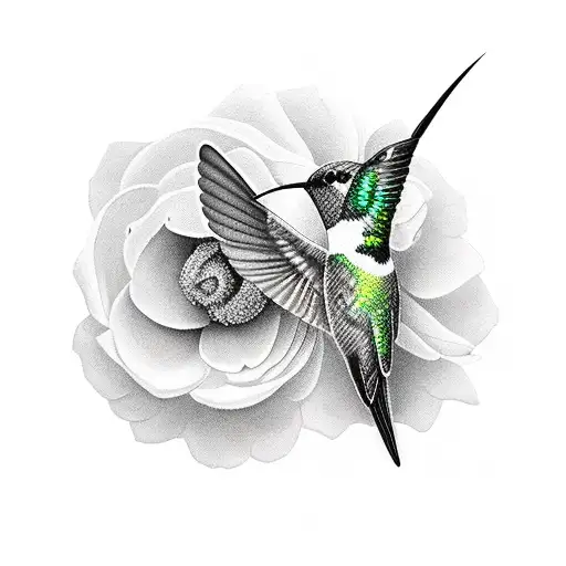 2 Hummingbird And A Flower
