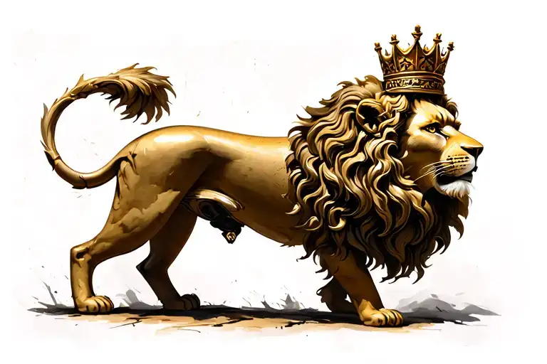 Lion With Crown Of More Gladiators