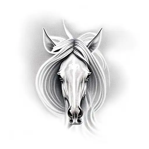 A Galloping Slender And Graceful Horse