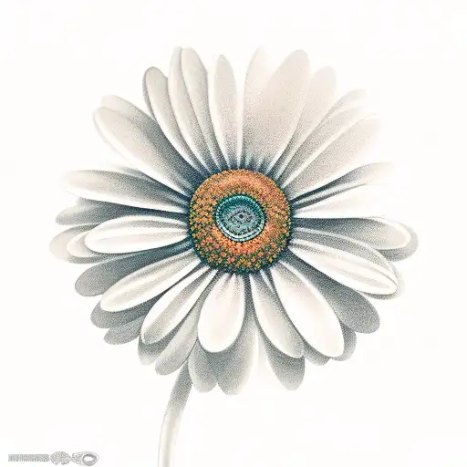 Handgun With Daisy Flower In Barrel