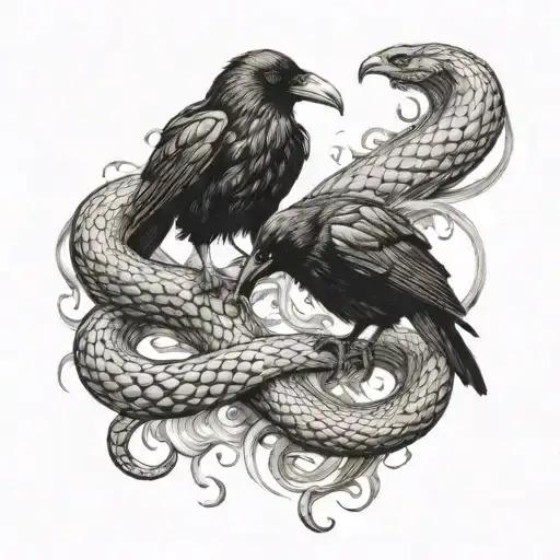 Raven And Snake Fight Scene