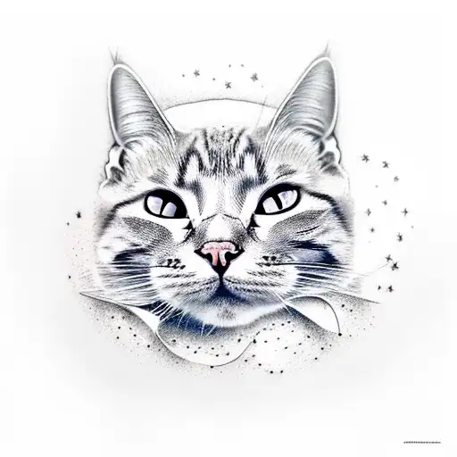 Cat Consumed With Stars