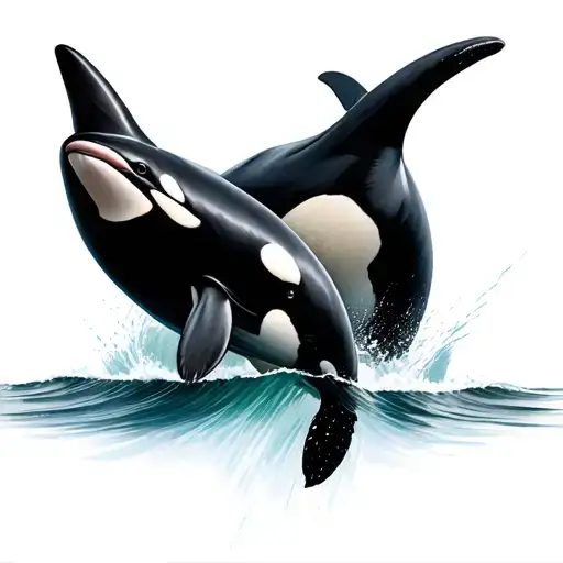 3 Orcas Hunting With One