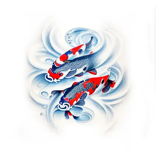 Koi Fish With Raspberry's