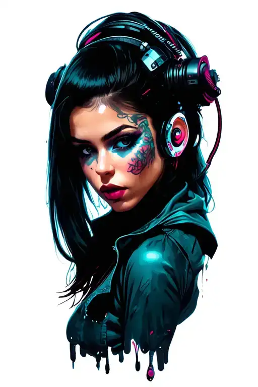 Cyberpunk Pin Up Girl