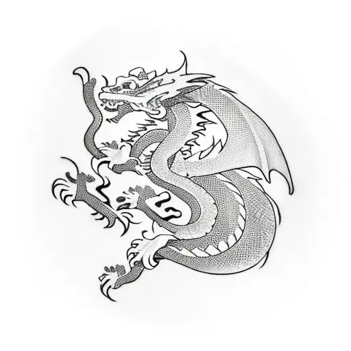 Dragon With Chinese Characters