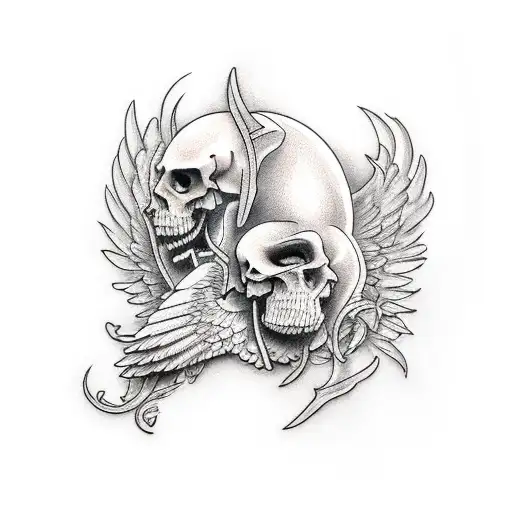 Gream Reaper And Angel