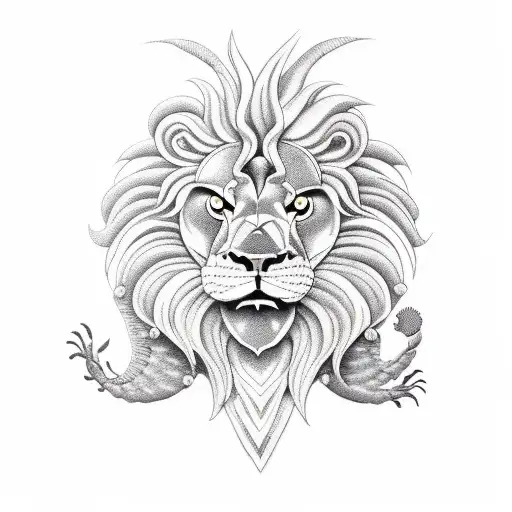 Crab With Lion Under The Moon