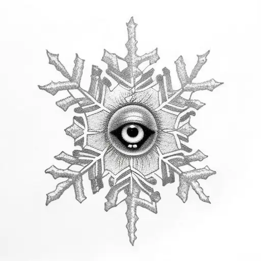 Monkey With A Snowflake In The Eye