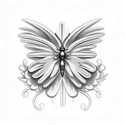 Rose Angel Wings Mum Butterfly