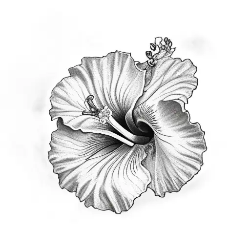 Hibiscus With Tree Background