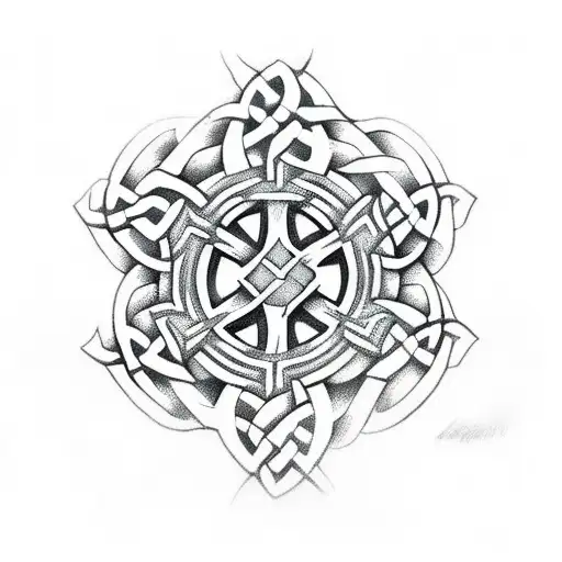 Celtic Cross Shaped Like A Shamrock