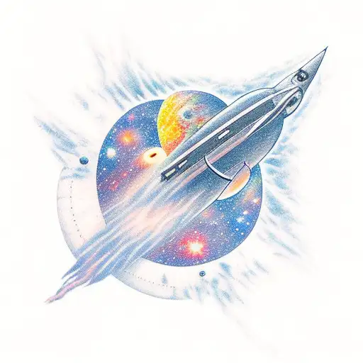 Astronaut Floating In A Galaxy