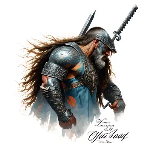 Warrior After Batte With Names On The Bottom