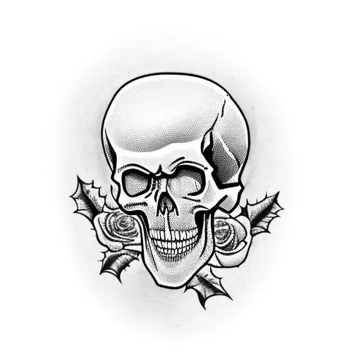 Skull Faced Tombstone Doc Holiday Holding Pistols