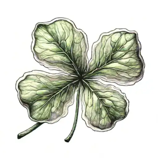 A 5 Leaf Clover With One Falling Off