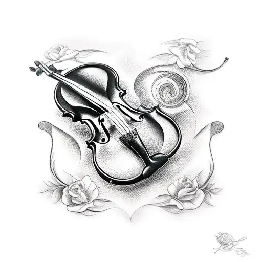 Violin Next To Bass Guitar