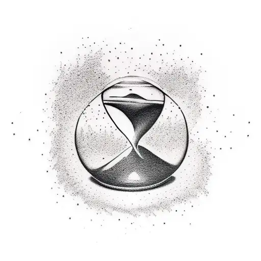 An Hourglass Where Sand Inside Is A Desert In A Realistic Style