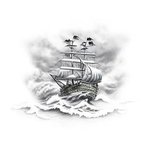 Pirate Ship Washed Up In The Middle Of The Jungle