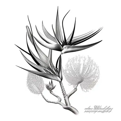 Bird Of Paradise Resting In An Oak Tree