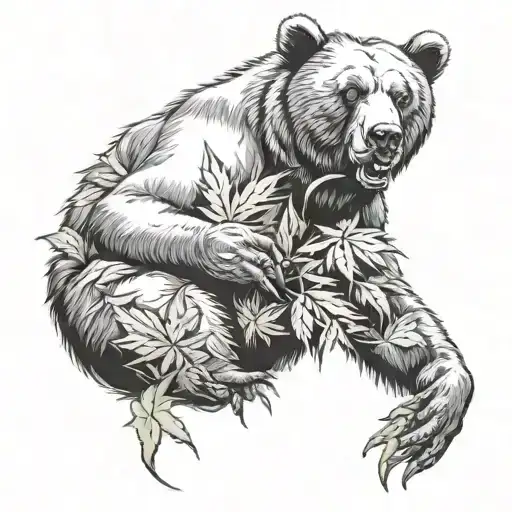 Bear Smoking Marijuana