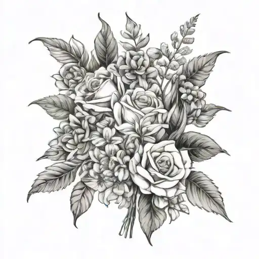 January February September October December Birth Flower Bouquet