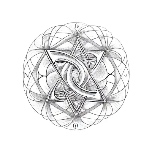 Old Mathematical Script Behind An Atomic Symbol With Dna Strand In The Center