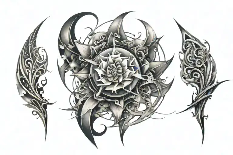 Abstract Design With A 3 And 7