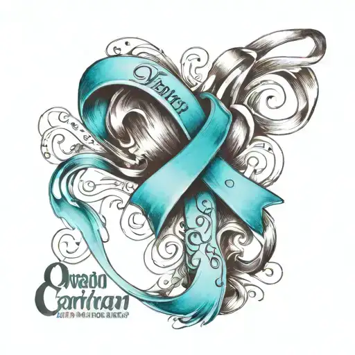 Ovarian Cancer Ribbon With Names Incorporated