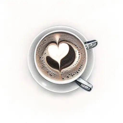 Vintage Cup Of Coffee With Ciao Written Somewhere Close To It