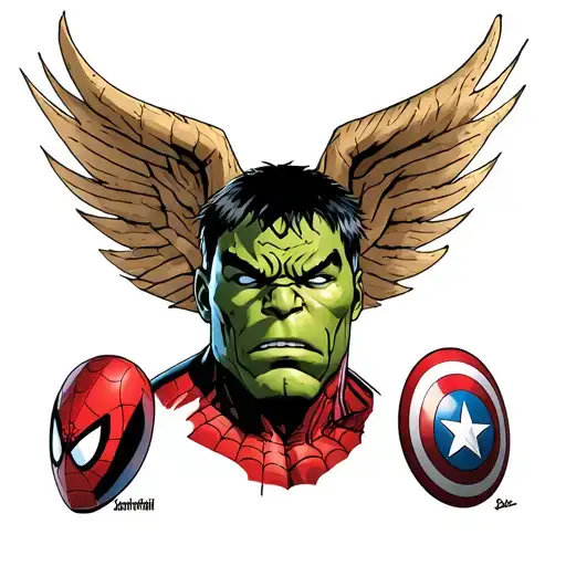 Avengers Hulk Ironman Spiderman Thor Groot Captain America