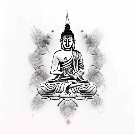Buddha With Criminal Calligraphy