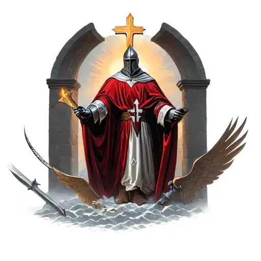 Knights Templar At The Gates Of Heaven