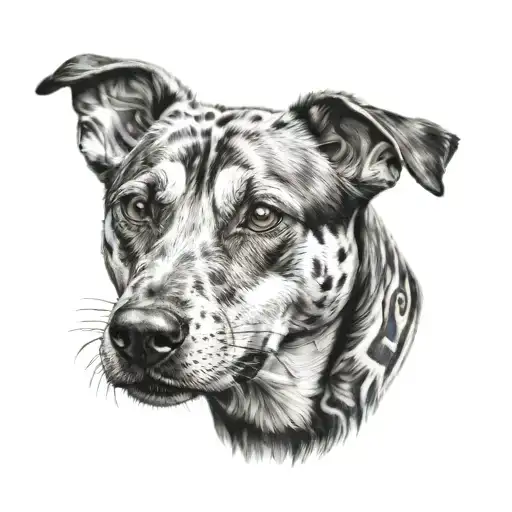 Street Dog Face And Shoulder