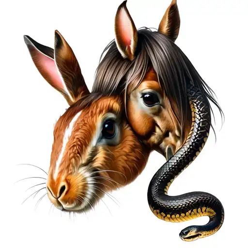 Horse Rabbit And Snake
