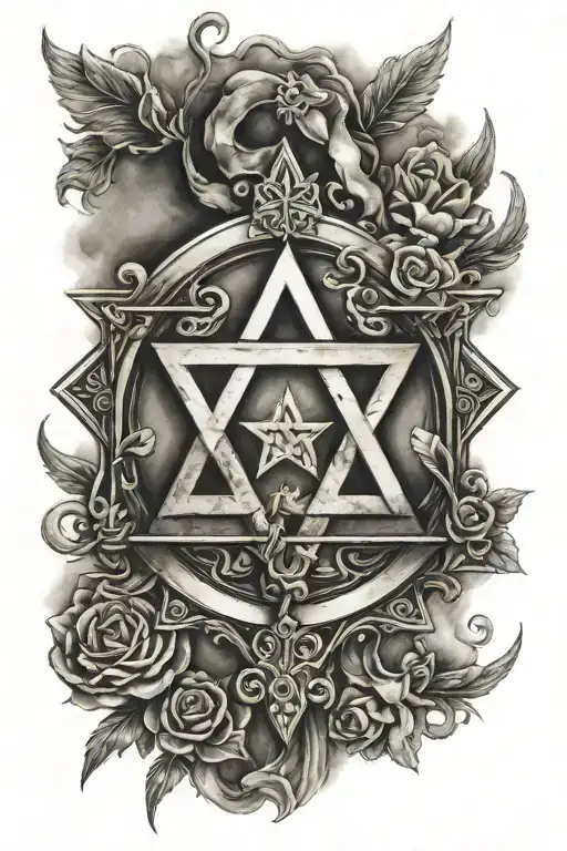 God And Disciples Star Of David