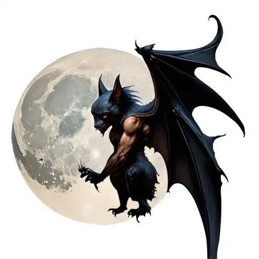 Bat Wings Full Moon Books Forming The Shape